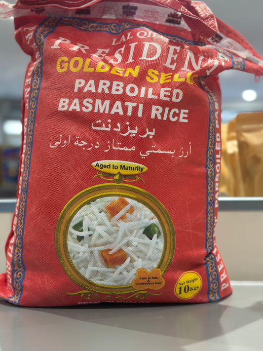 President golden sella parboiled basmati rice 10kg