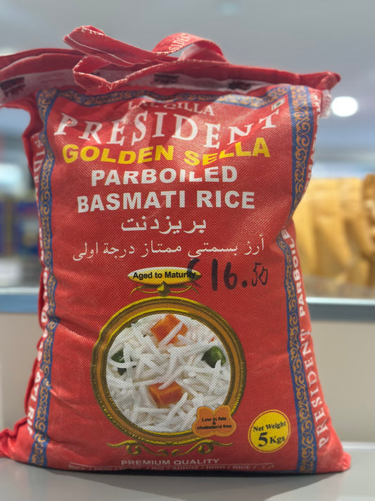 President golden sella basmati rice 5kg